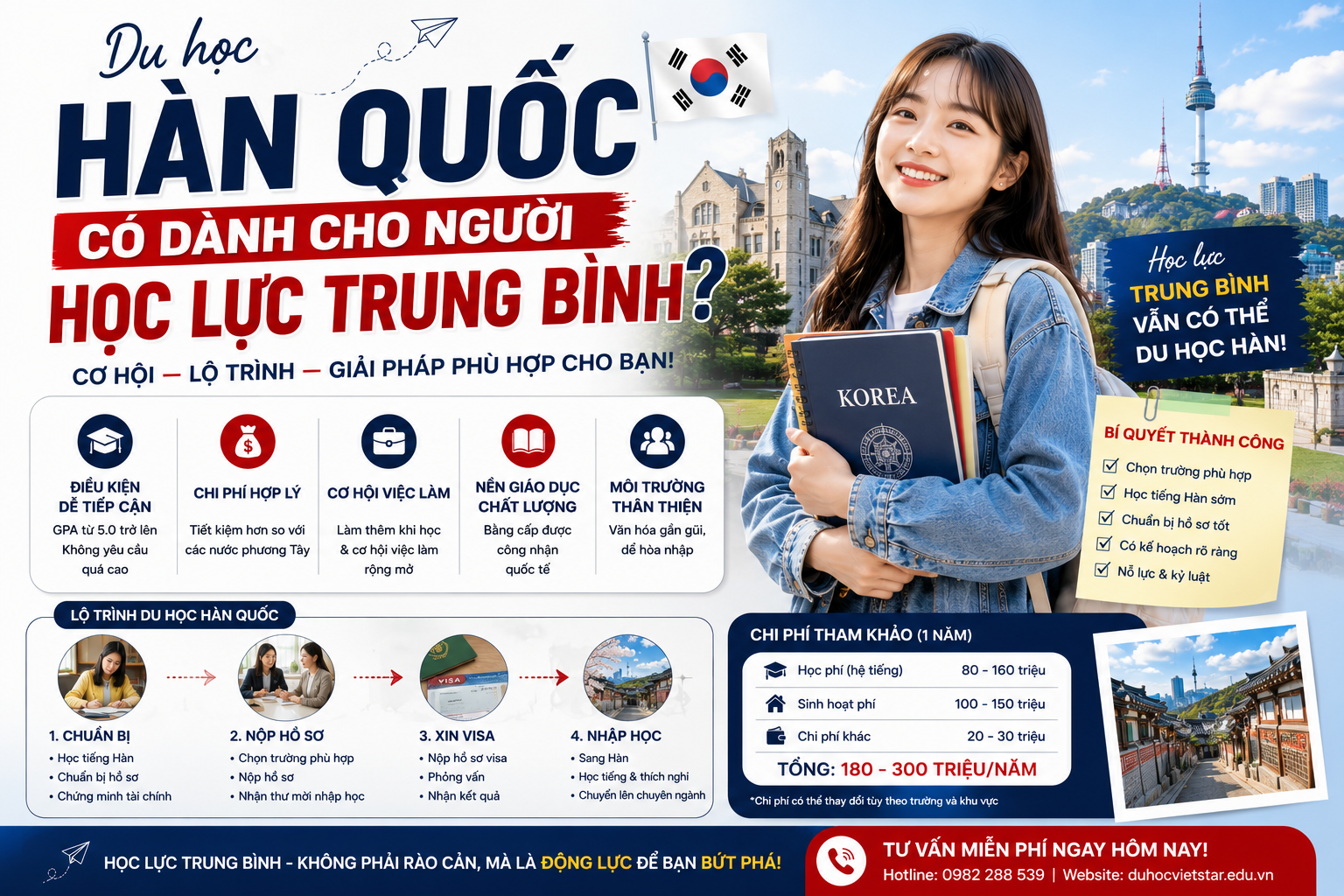 Du học Hàn Quốc có dành cho người học lực trung bình? Giải đáp chi tiết từ A–Z 2026